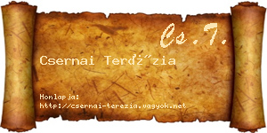 Csernai Terézia névjegykártya
